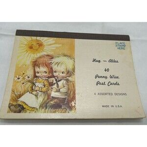 Vintage Hug-Ables Pennywise Postcard Pack Booklet 20 Cards 3 Designs Incomplete